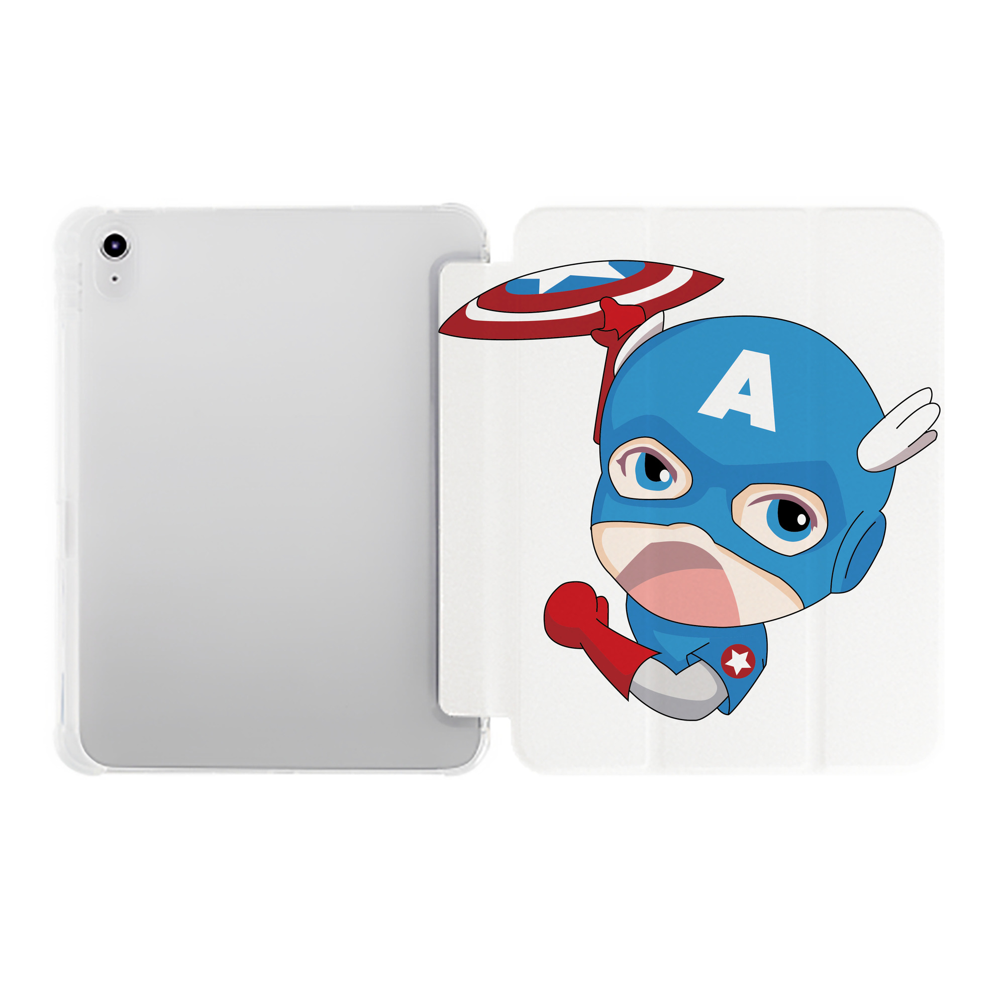 （画像用） アベンジャーズ The Avengers IPad ケース ペン収納付き 三つ折りスタンド PUレザー×シリコン 対応機種9.5/10.5/10.9インチ